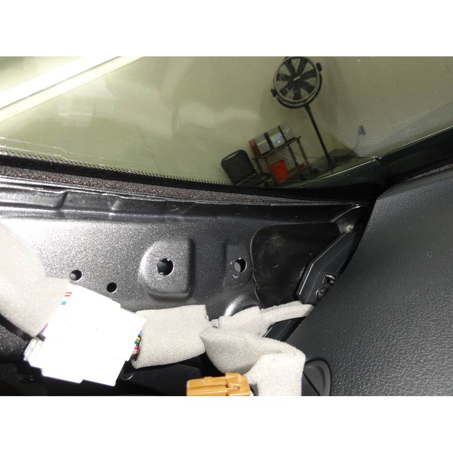 2011 Nissan Juke Front pillar speaker removed