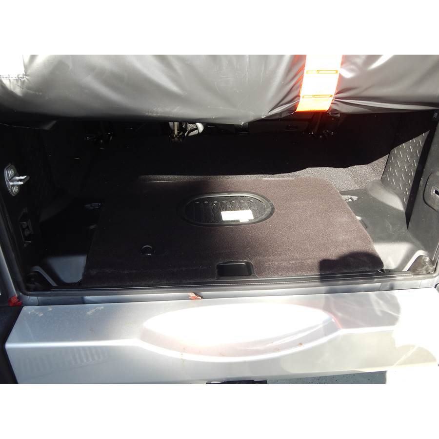 2017 Jeep Wrangler Unlimited Under cargo floor speaker location