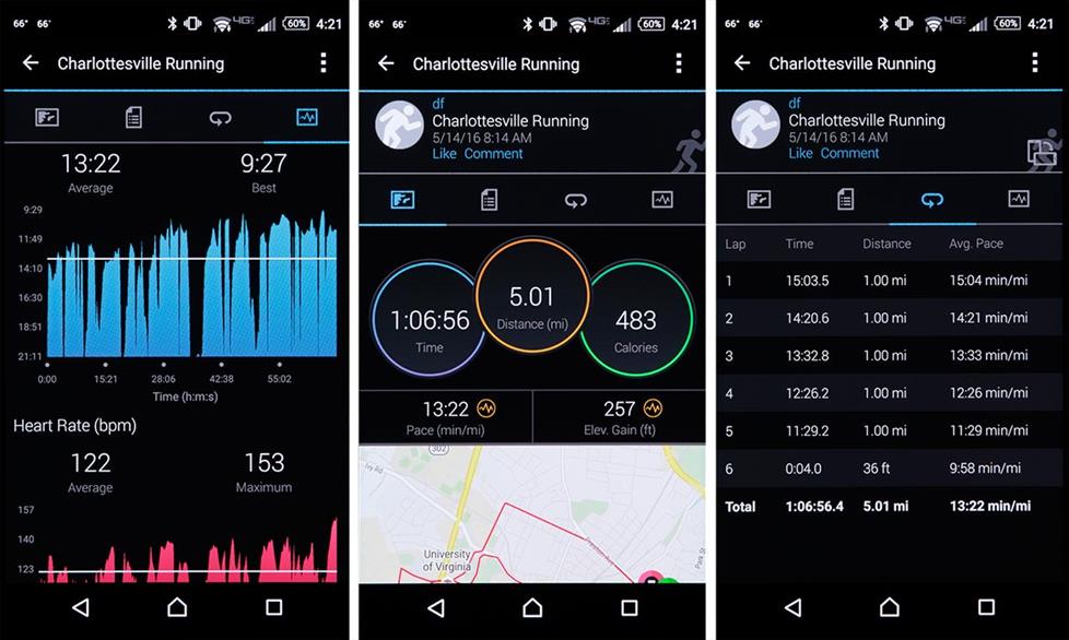 Garmin connect android phone screens