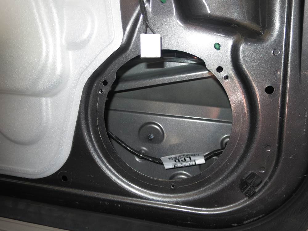 Rear door speaker removed
