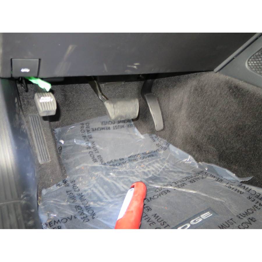 2017 Dodge Challenger Factory amplifier location