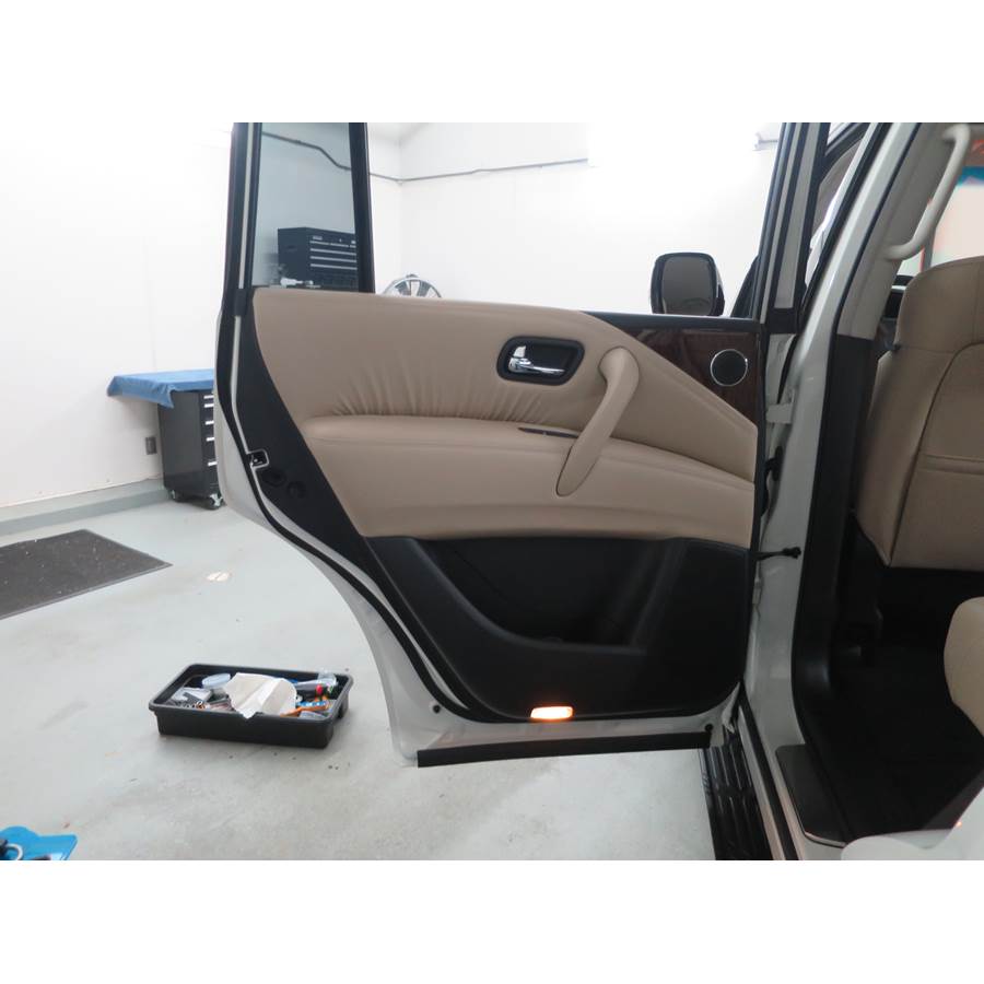 2020 Nissan Armada Rear door woofer location