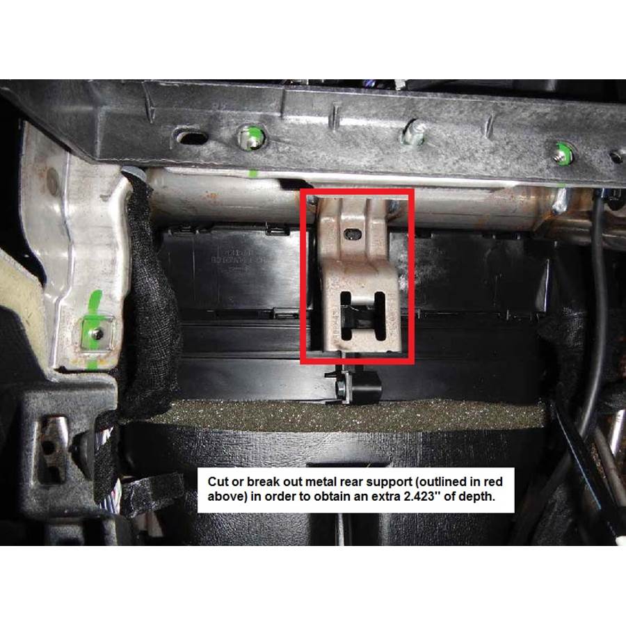 2016 Ford Flex You'll have to modify your vehicle's sub-dash to install a new car stereo.