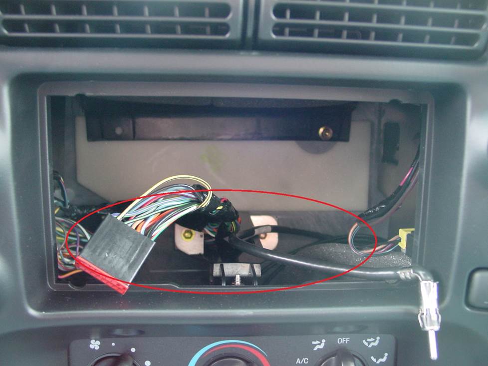 Modification required for new stereo installation