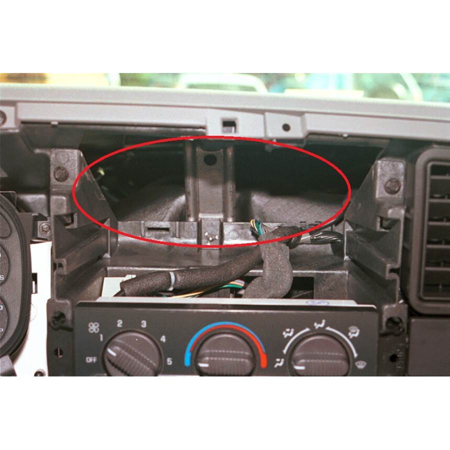 1999 GMC Sierra You'll have to modify your vehicle's sub-dash to install a new car stereo.