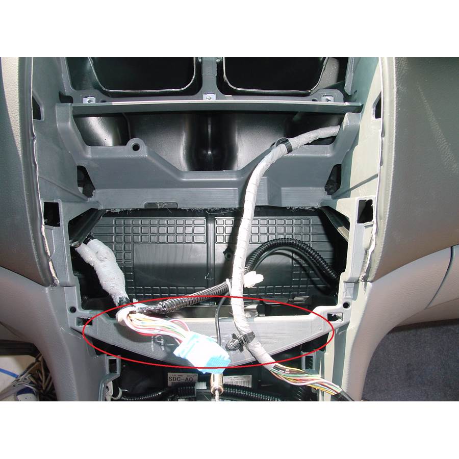 2005 Honda Accord Hybrid You'll have to modify your vehicle's sub-dash to install a new car stereo.