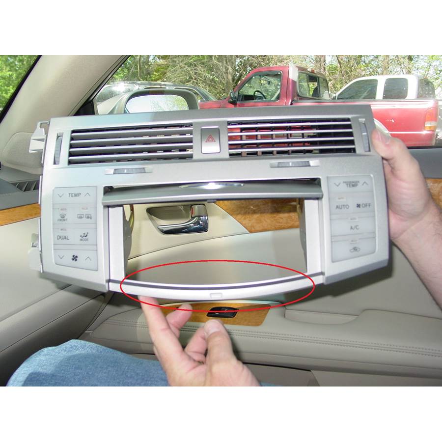 2008 Toyota Avalon You'll have to modify your vehicle's sub-dash to install a new car stereo.