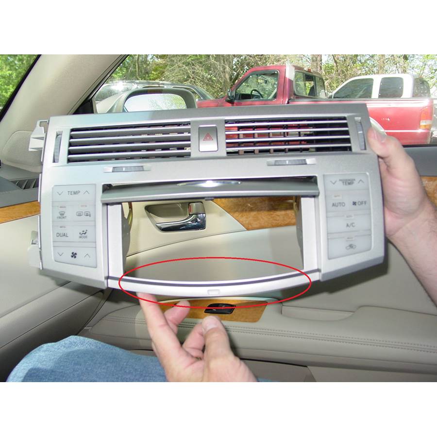 2009 Toyota Avalon You'll have to modify your vehicle's sub-dash to install a new car stereo.
