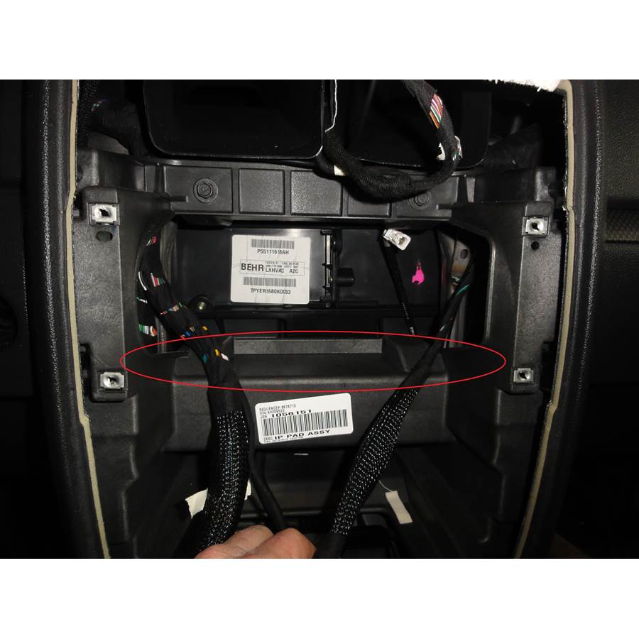 2010 Dodge Charger You'll have to modify your vehicle's sub-dash to install a new car stereo.