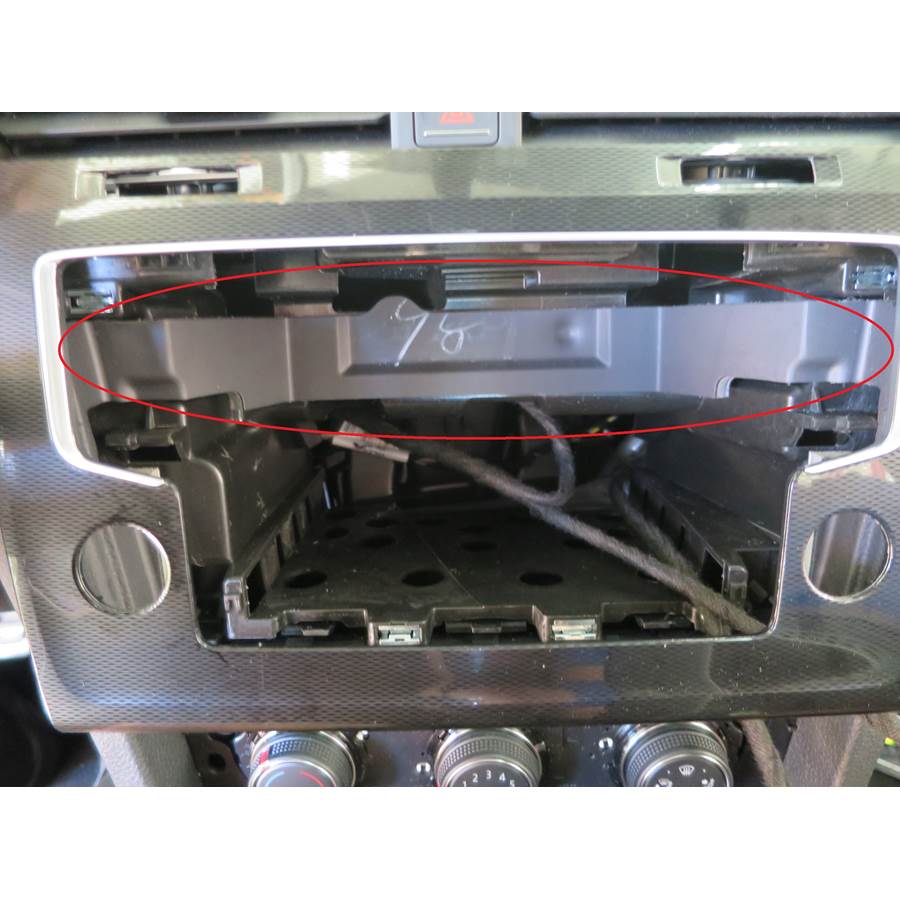 2016 Volkswagen Golf GTI You'll have to modify your vehicle's sub-dash to install a new car stereo.