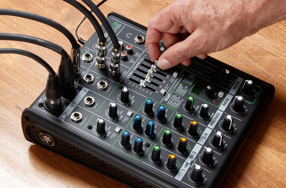 Adjusting a small mixing board