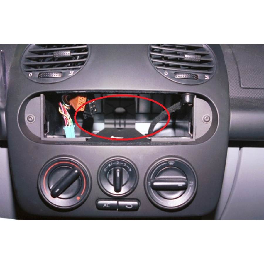 2002 Volkswagen Beetle You'll have to modify your vehicle's sub-dash to install a new car stereo.