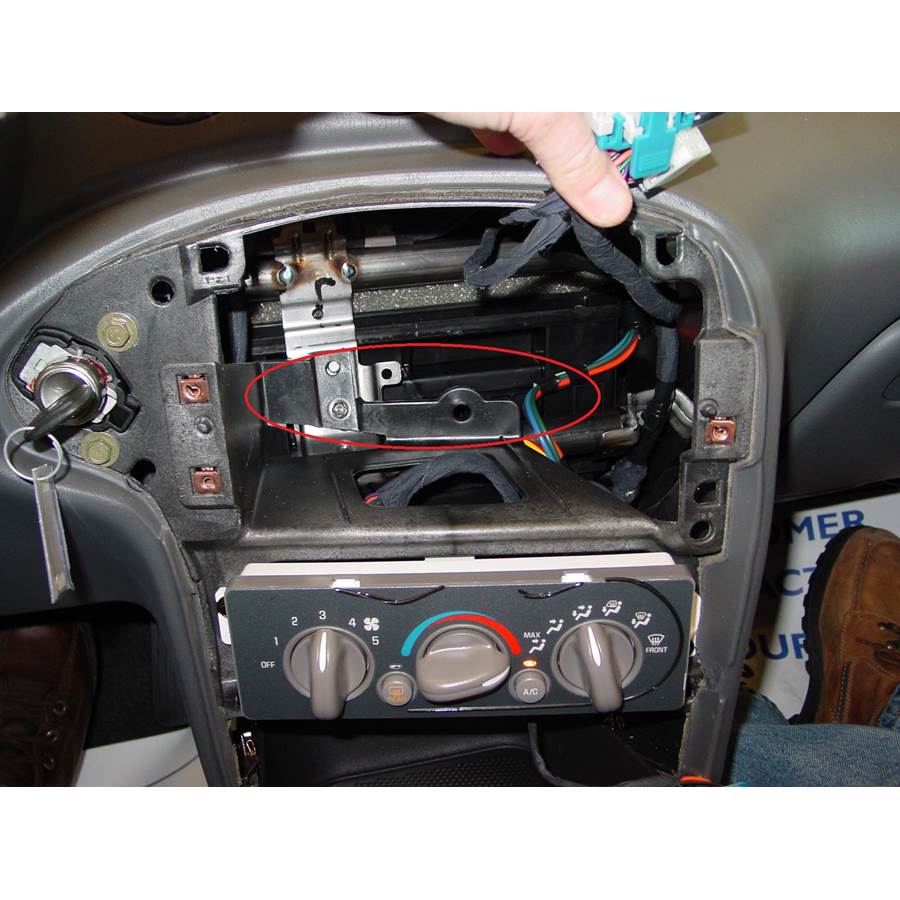 2005 Pontiac Grand Am You'll have to modify your vehicle's sub-dash to install a new car stereo.