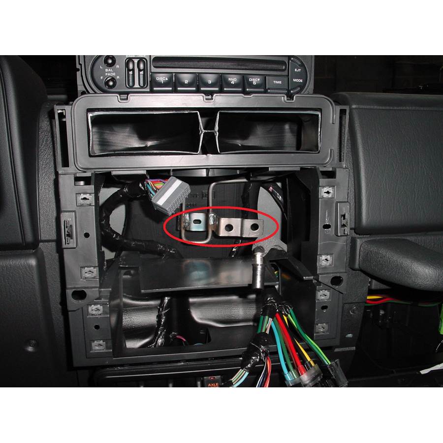 2005 Jeep Wrangler You'll have to modify your vehicle's sub-dash to install a new car stereo.
