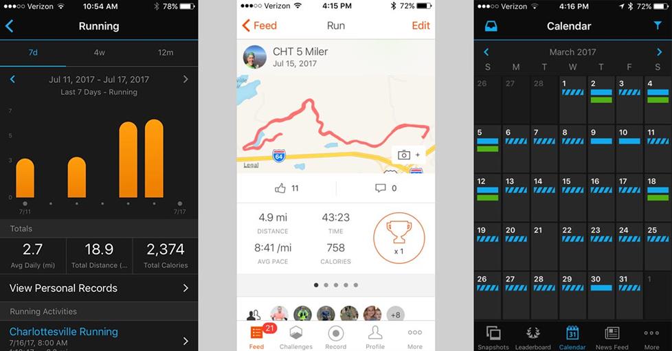 Fitness trackers with smartphone apps