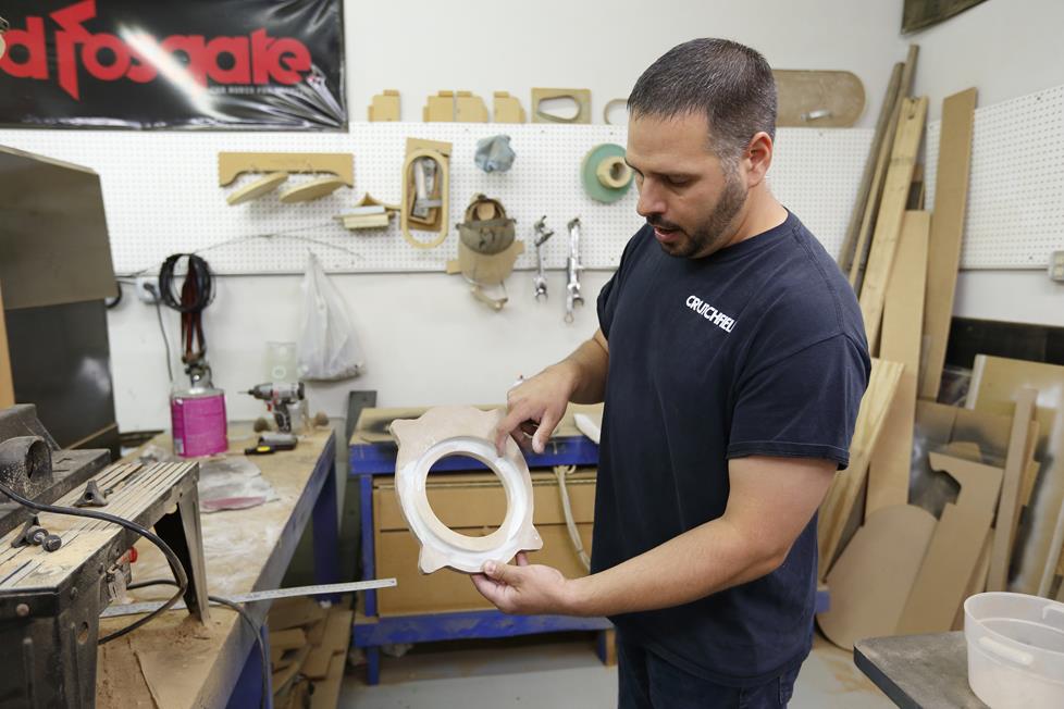 Jason explains the custom speaker bracket