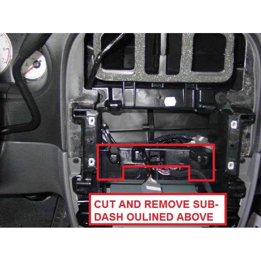 2005 Dodge Caravan You'll have to modify your vehicle's sub-dash to install a new car stereo.