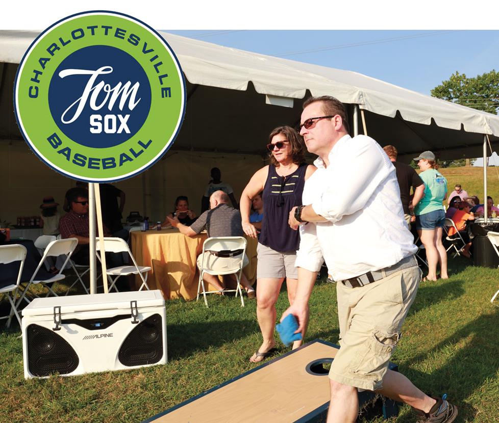 Photo of Crutchfield employees tailgating at a Tom Sox game.