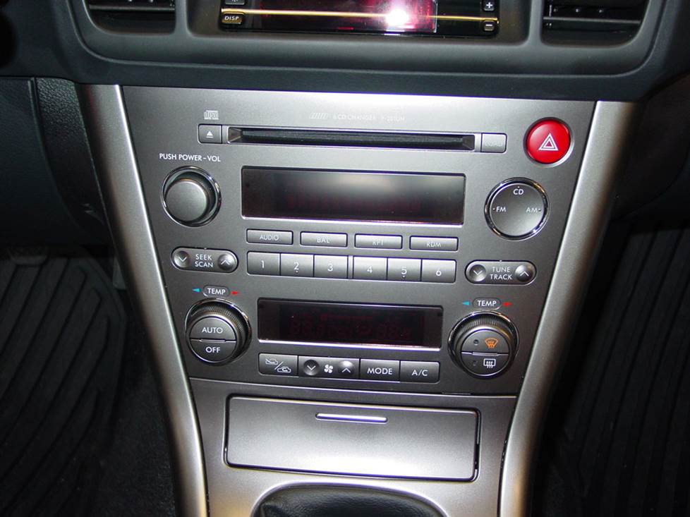 subaru outback radio hvac