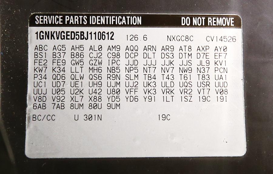 RPO codes