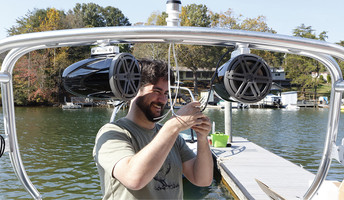 Installing Tower Speakers on a Boat