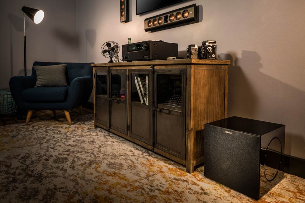 Klipsch subwoofer in living room