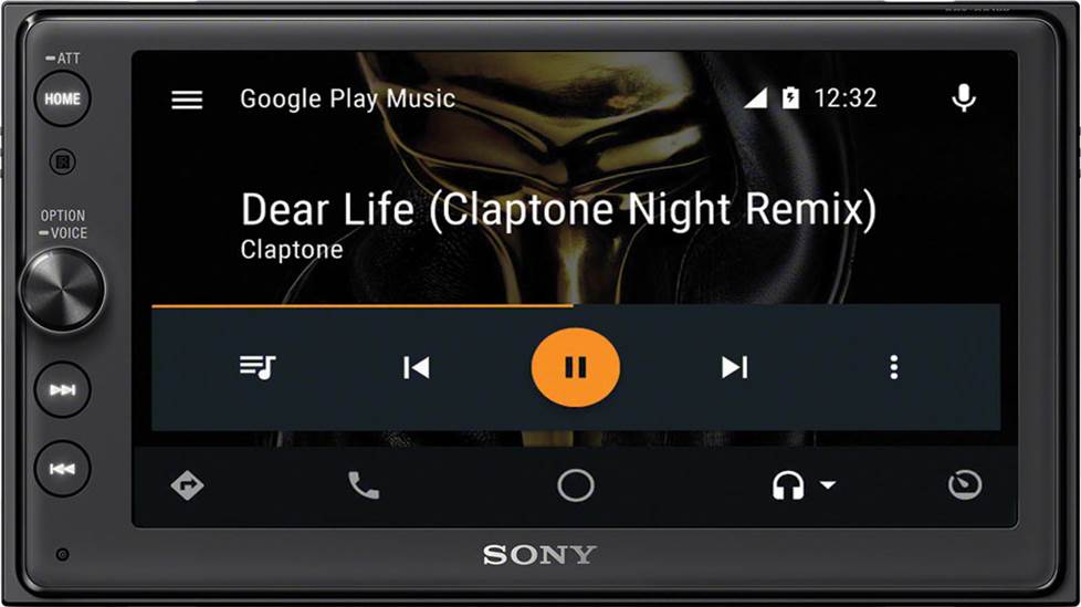Google Play Music via Android Auto in a Sony XAV-AX100 receiver