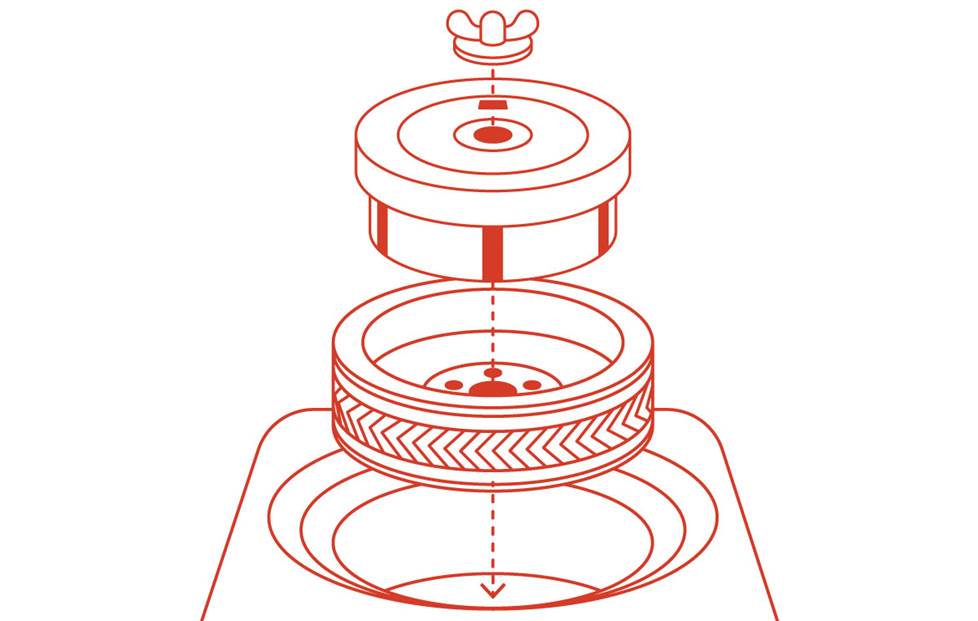 Diagram of the spare tire subwoofer installation order