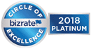 BizRate Circle of Excellence 2018 Platinum