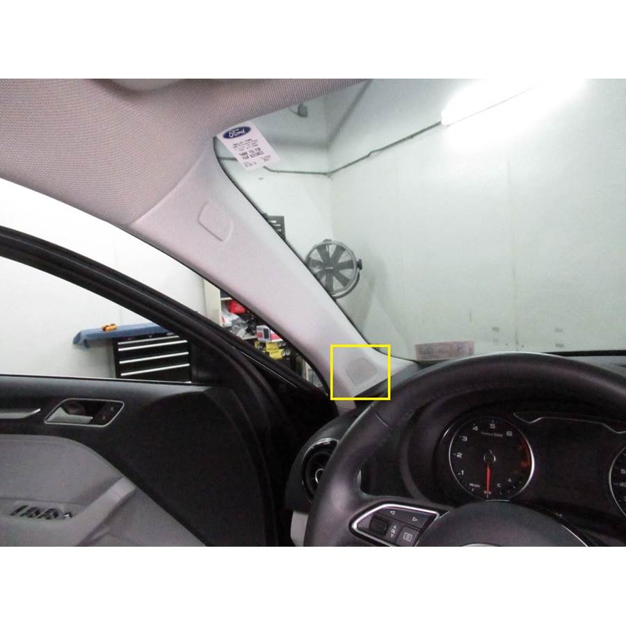 2018 Audi RS 3 Front pillar speaker location