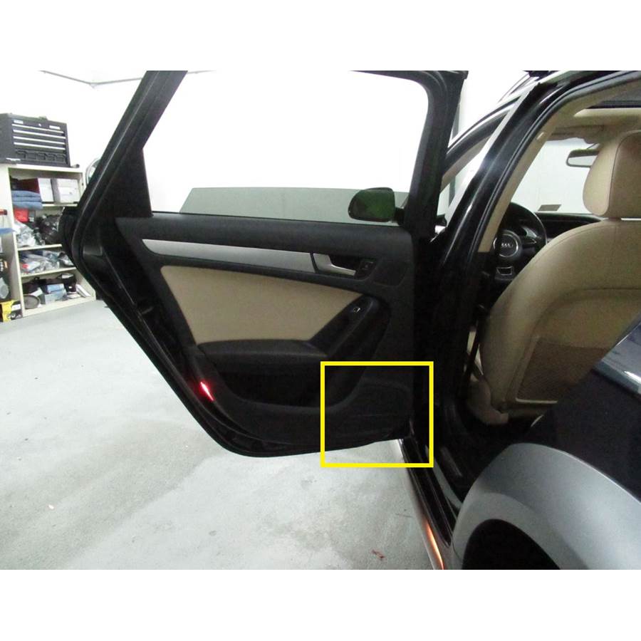 2014 Audi Allroad Rear door woofer location