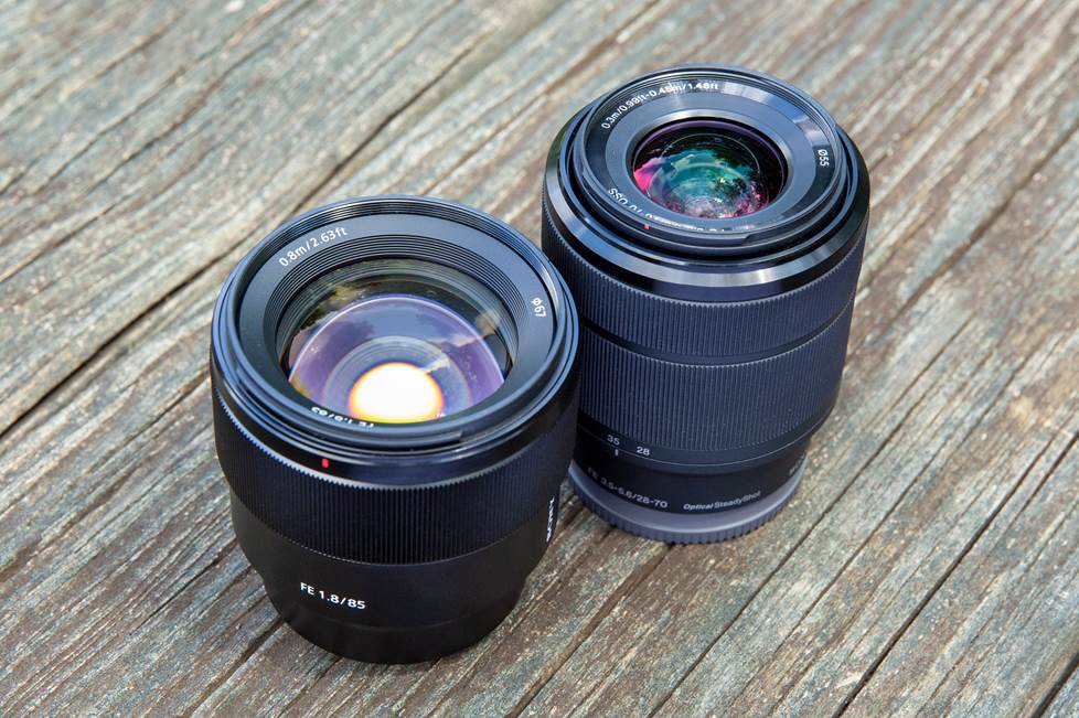 two sony mirrorless lenses