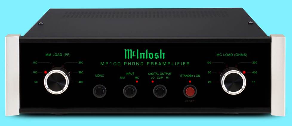 McIntosh MP100 Phono preamplifier for moving magnet and moving coil cartridges with USB output