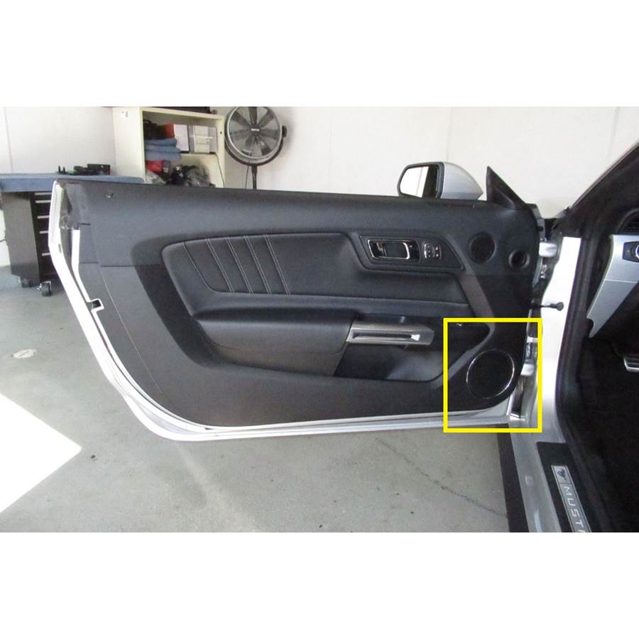 2018 Ford Mustang Front door woofer location