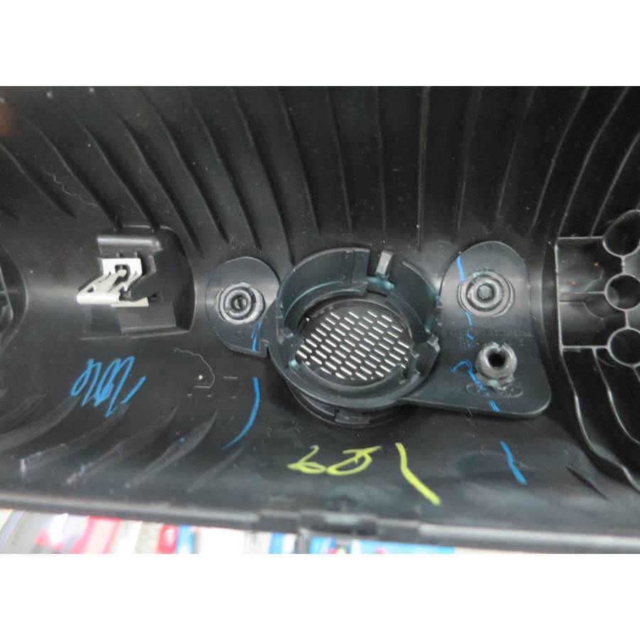 2017 Ford Mustang Front pillar speaker removed
