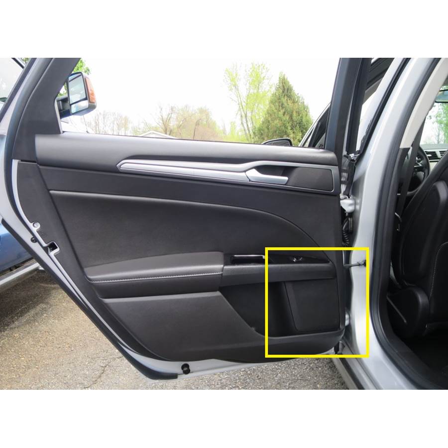 2018 Ford Fusion Hybrid Rear door woofer location