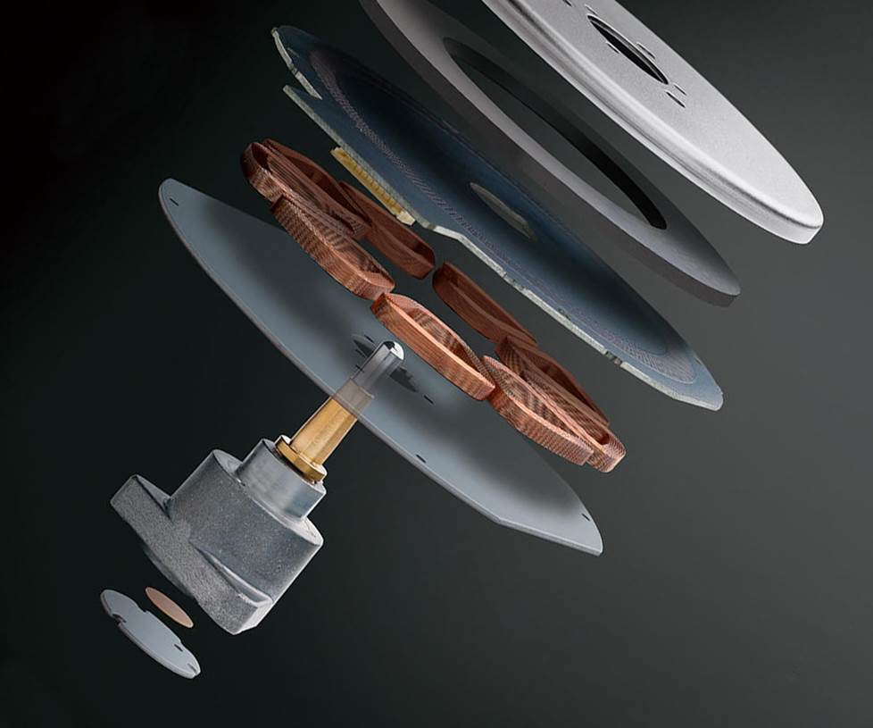 Turntable direct-drive assembly diagram