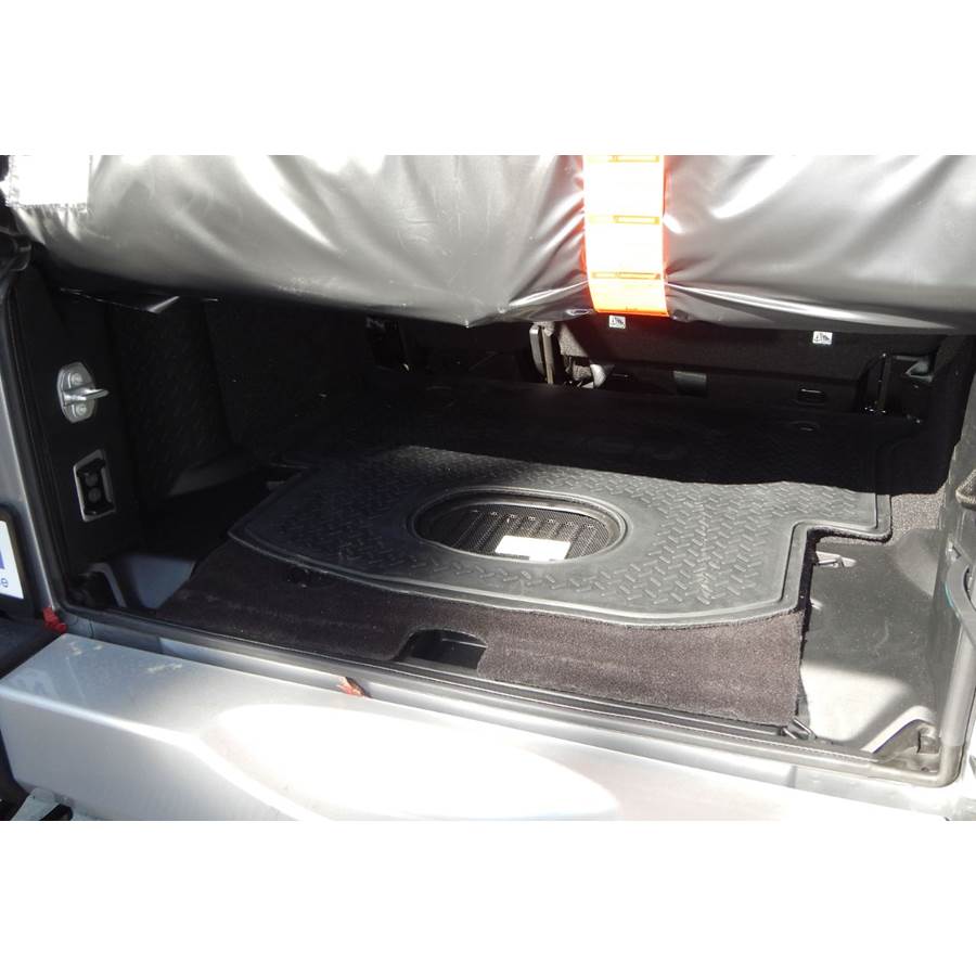 2016 Jeep Wrangler Unlimited Under cargo floor speaker location