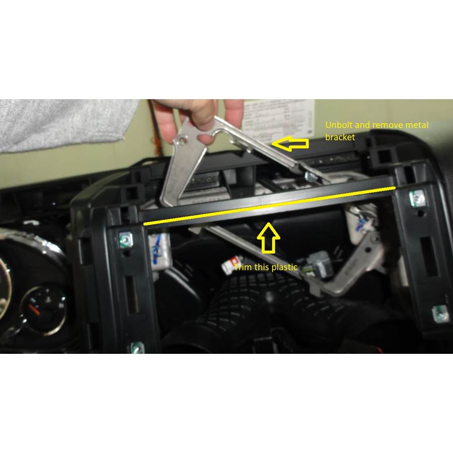 2015 Jeep Wrangler You'll have to modify your vehicle's sub-dash to install a new car stereo.