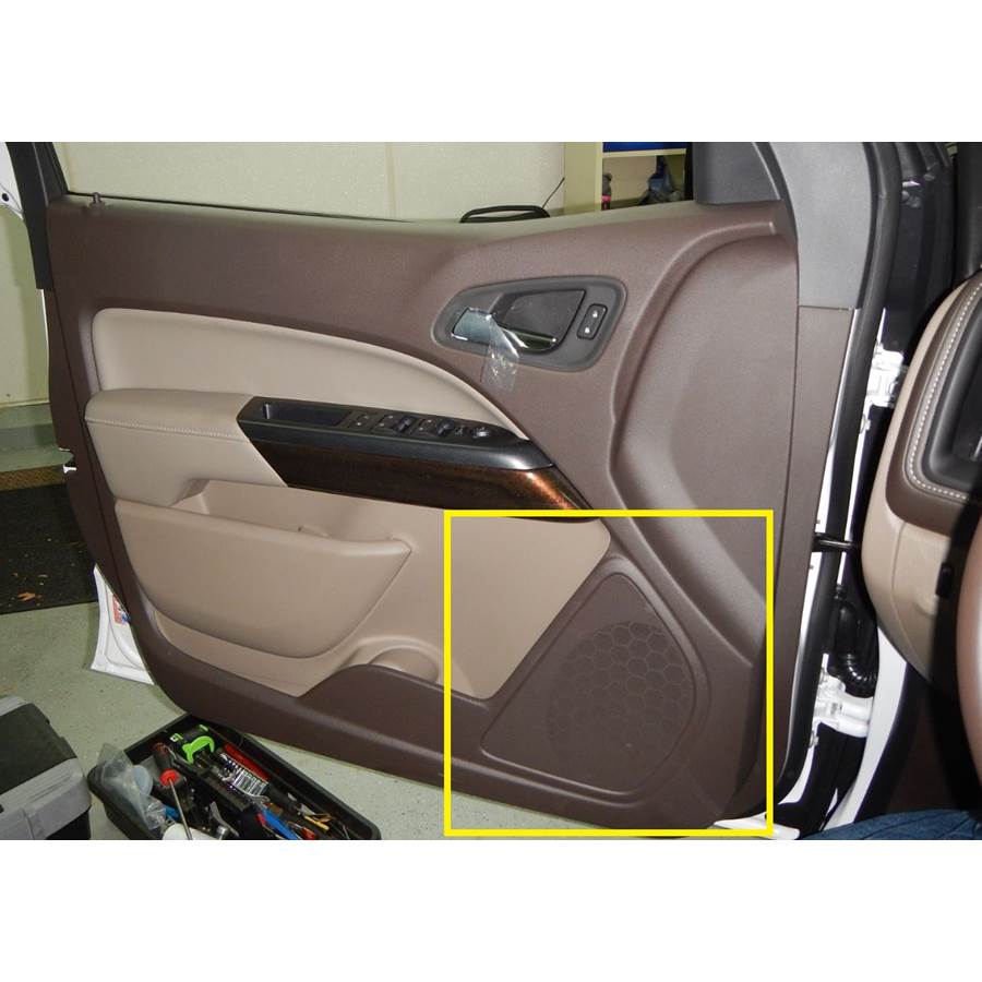 2022 Chevrolet Colorado Front door speaker location