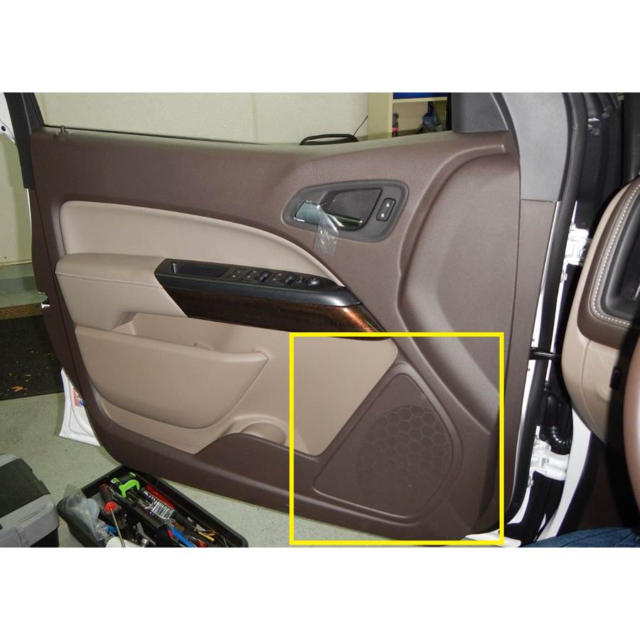 2016 Chevrolet Colorado Front door speaker location