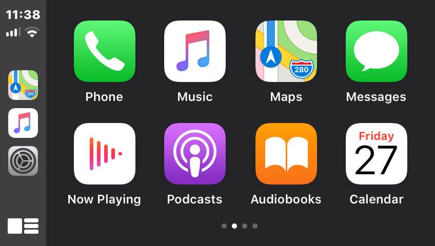 Apple CarPlay apps screen