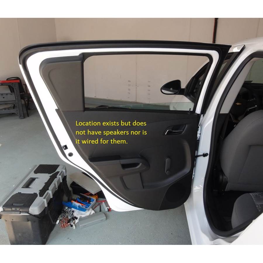2017 Chevrolet Sonic Rear door speaker location