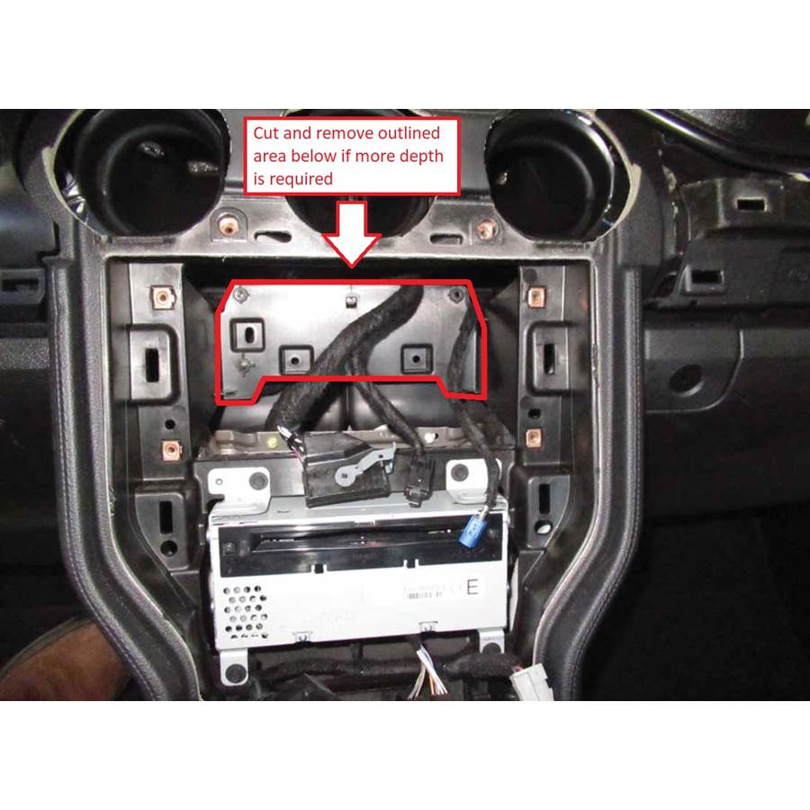 2017 Ford Mustang You'll have to modify your vehicle's sub-dash to install a new car stereo.