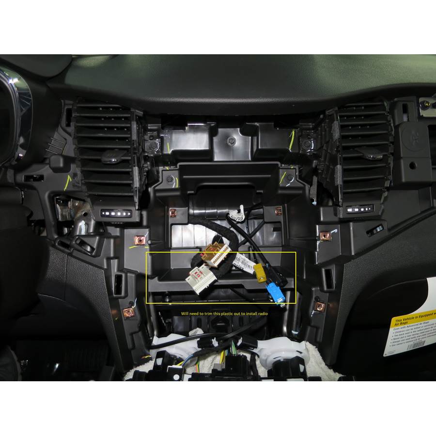 2017 Chevrolet Trax You'll have to modify your vehicle's sub-dash to install a new car stereo.