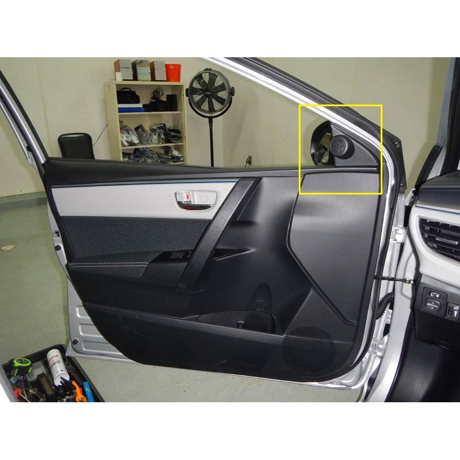 2019 Toyota Corolla Front door tweeter location