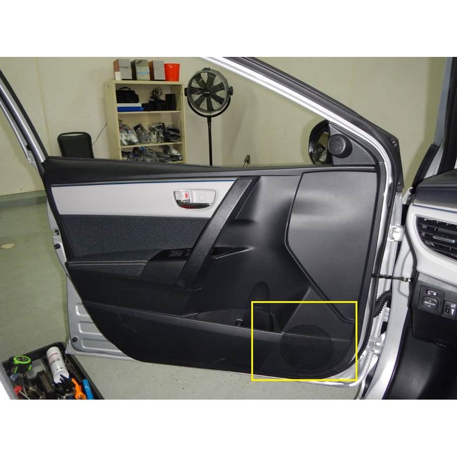 2017 Toyota Corolla Front door woofer location