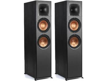 on a pair of Klipsch R-820F floor-standing speakers