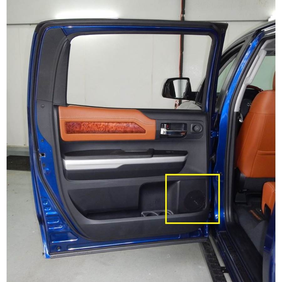 2014 Toyota Tundra Rear door woofer location