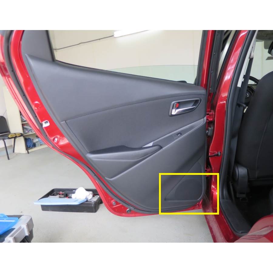 2020 Toyota Yaris Rear door speaker location